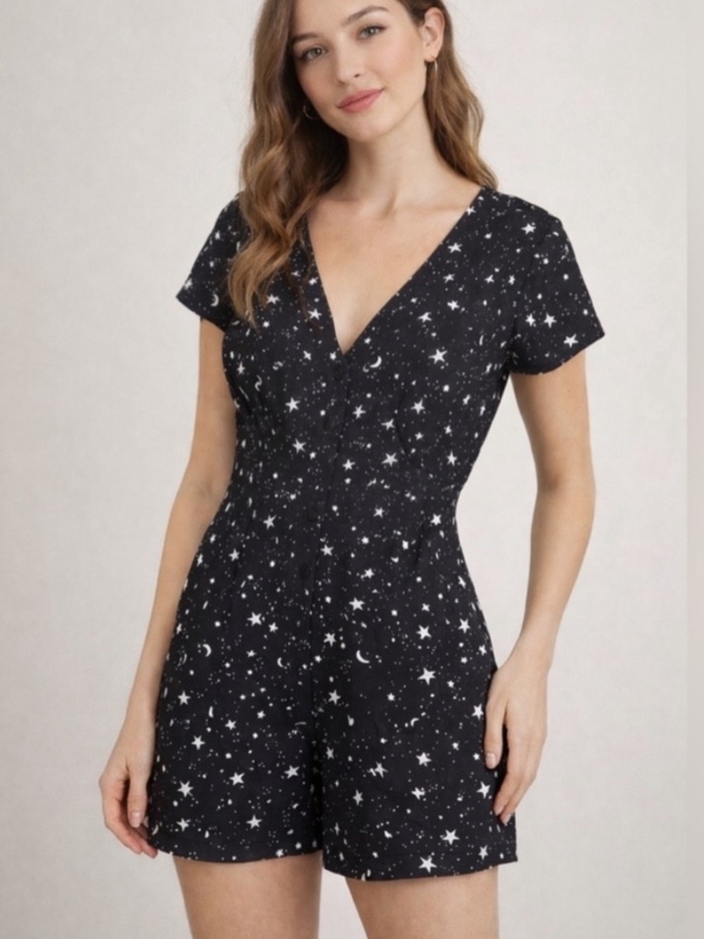Motel Rocks Celestial Romper ✨ Y2K Star Print Mini Dolls Kill Urban Outfitters